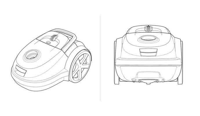 A vacuum cleaner, an example of design applications